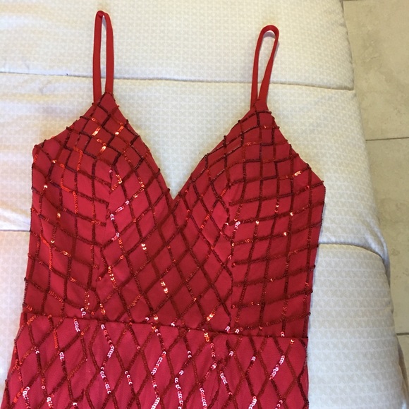 ✨SALE ✨ May Queen Couture Sequin Pattern Dress - Picture 12 of 15